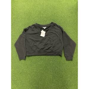 black joy lab v nevk cropped fit sweater